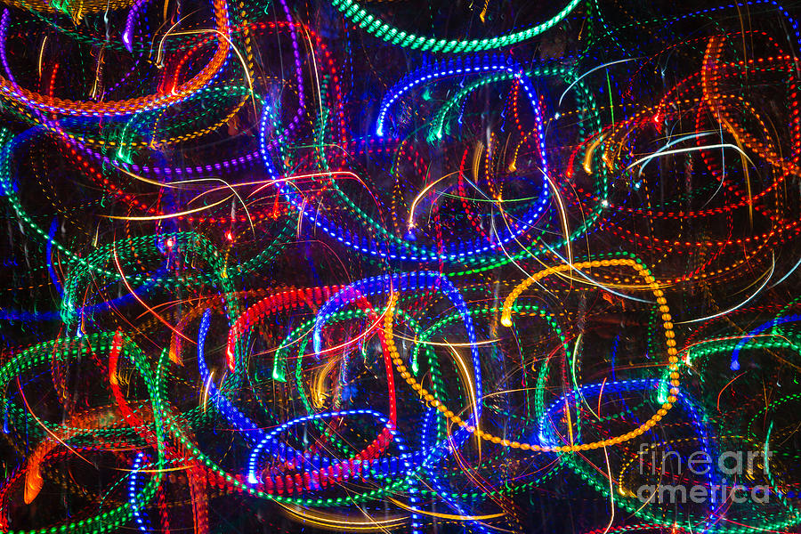Christmas Lights Photograph - Christmas LED Fun A3011 by Stephen Parker