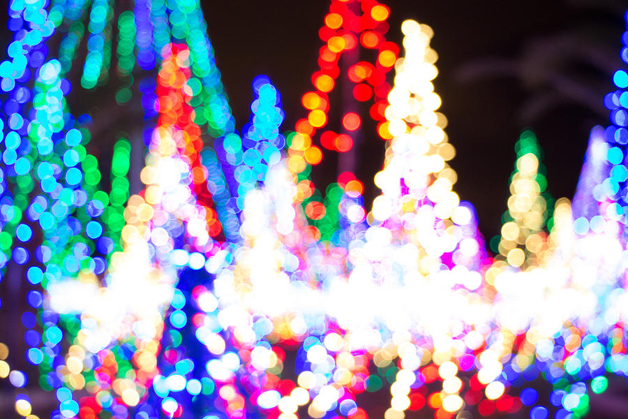 Christmas Lights Abstract Photograph by Richard Goldman