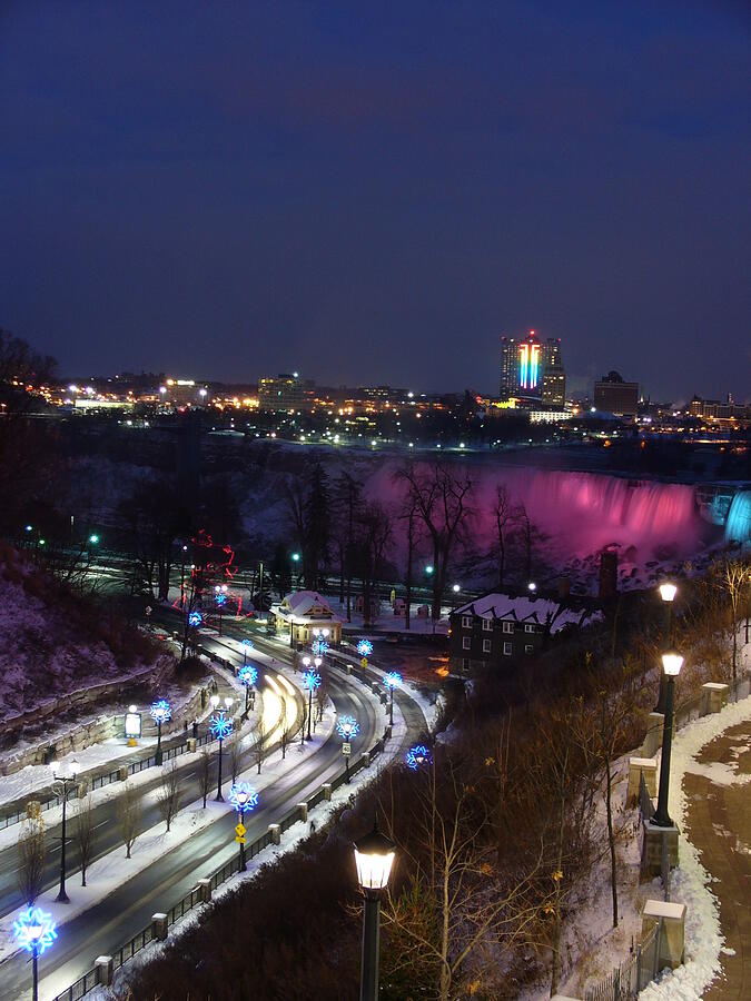 Christmas Lights Illumination at Niagara Falls Photograph by Lingfai Leung