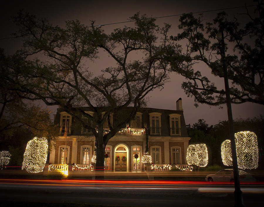 Christmas Lights on St Charles Avenue Photograph by Ray Devlin