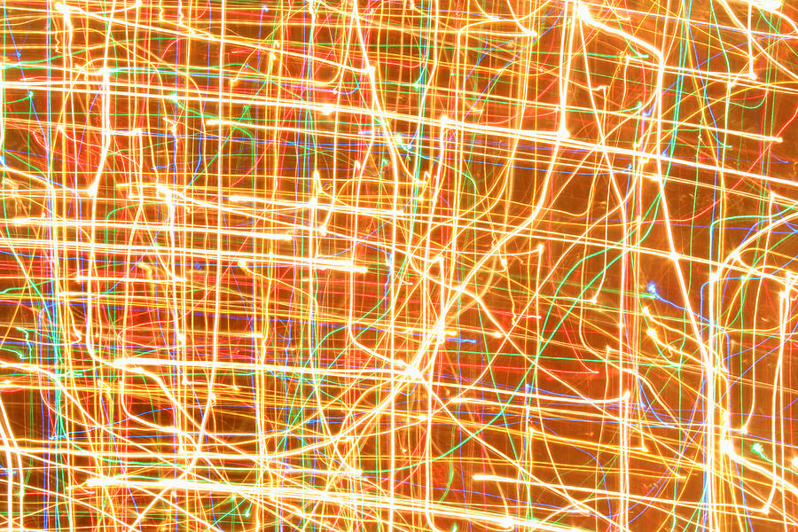 Greeting Card Photograph - Christmas Lights Pattern by Julia Fine Art And Photography Greeting Card Photograph - Christmas Lights Pattern by Julia Fine Art And Photography