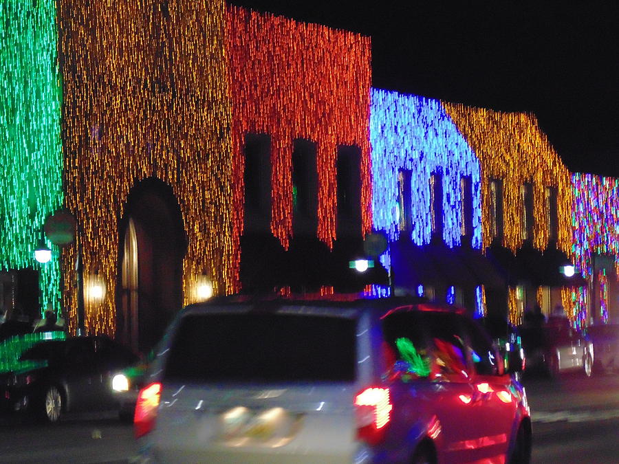 Christmas Lights Street Scene Photograph by Dotti Hannum