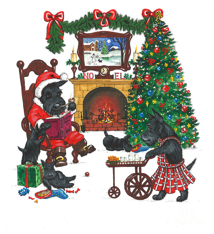 Christmas MacDuff Painting by Margaryta Yermolayeva