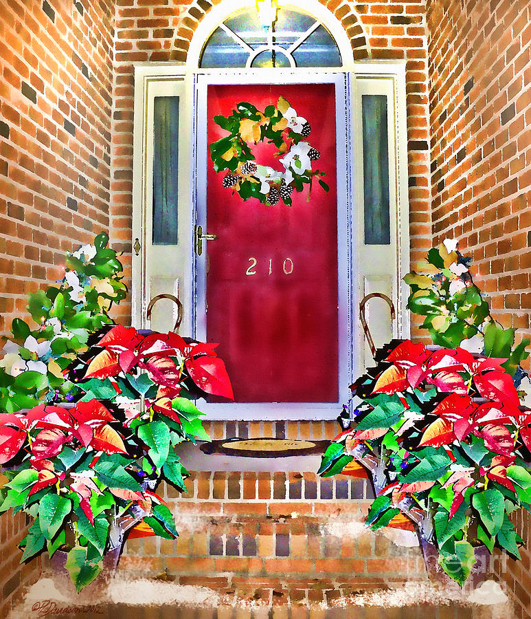 Christmas Magnolia Leaf Doorway Photograph by Pat Davidson