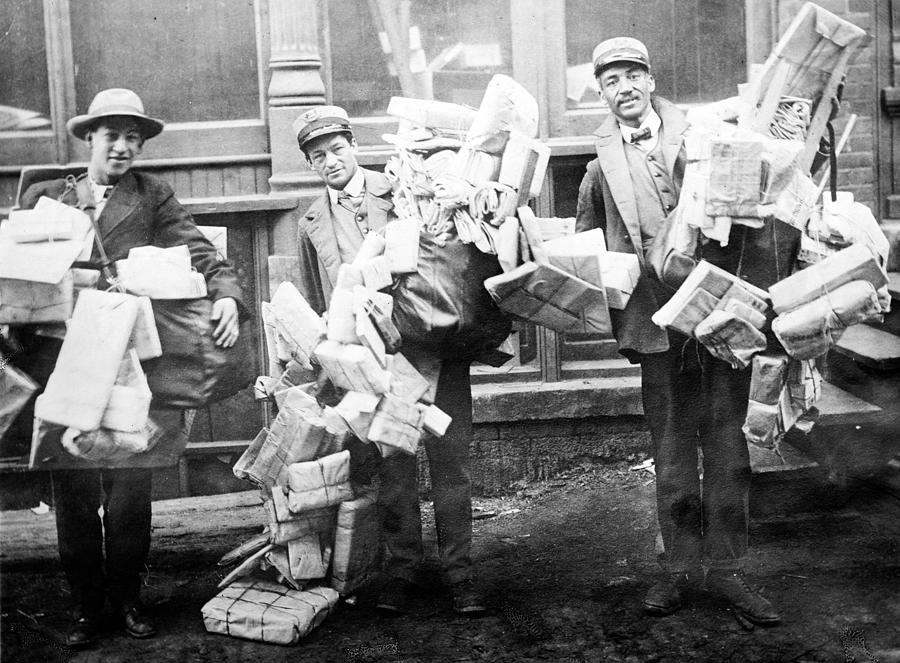Christmas Mail, 1910-15 Photograph by Science Source