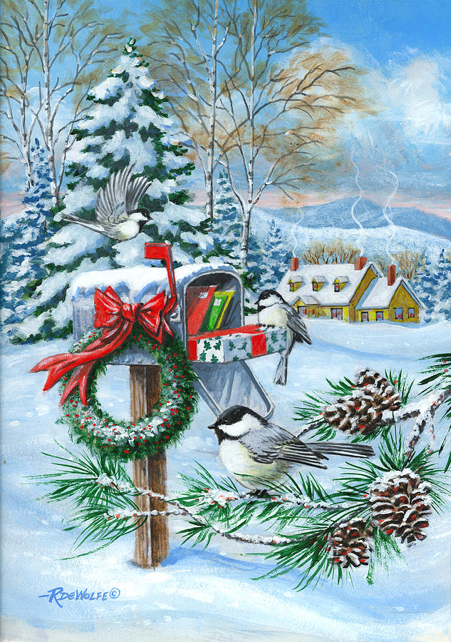 Christmas Mail Painting by Richard De Wolfe