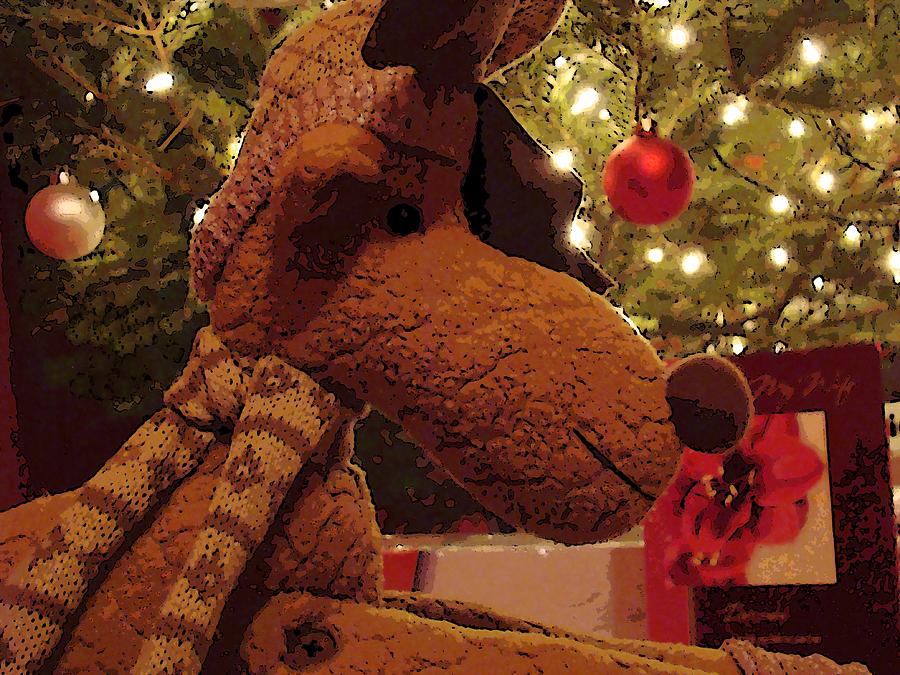 Christmas Moose Photograph by Zinvolle Art