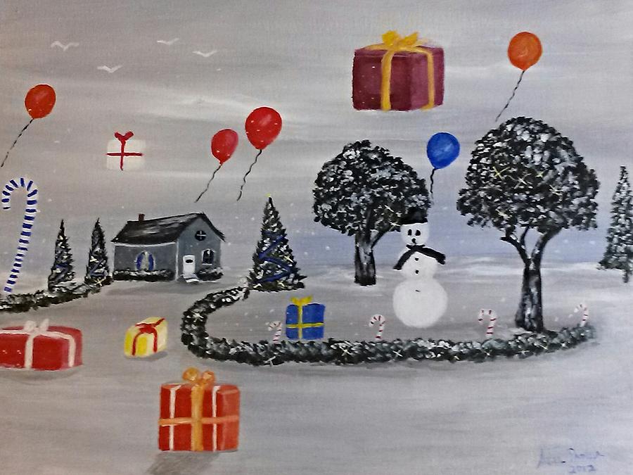 Christmas Painting - Christmas Morning  by Abel Padilla