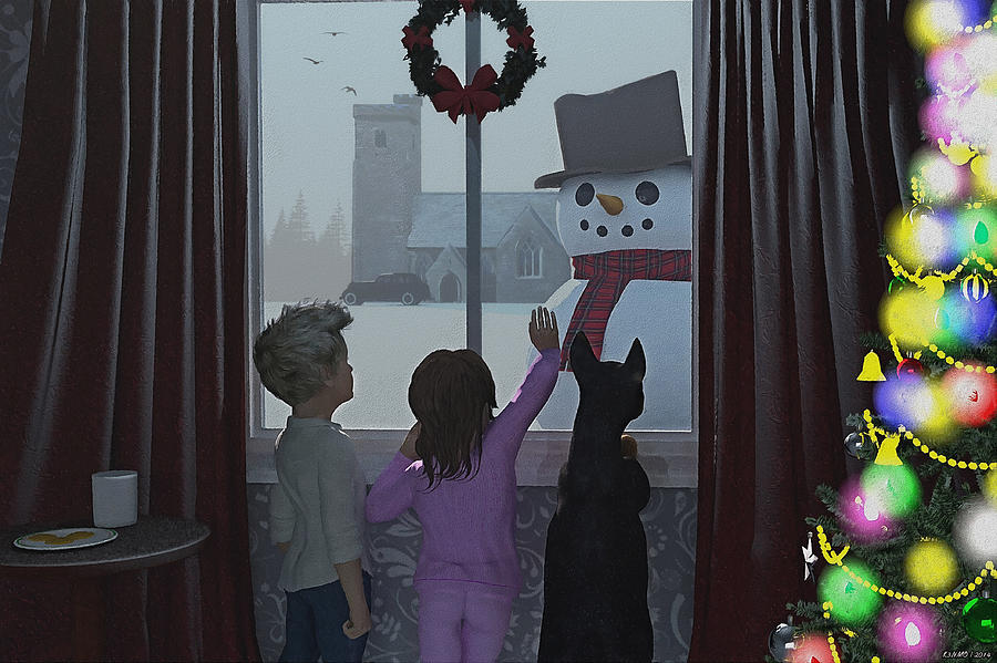 Christmas Morning Greeting Digital Art by Ken Morris