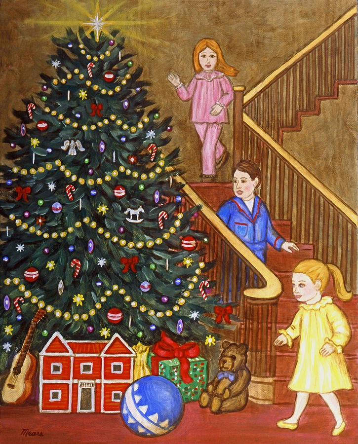 Christmas Painting - Christmas Morning by Linda Mears