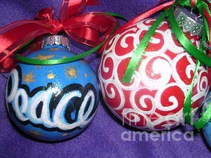 Christmas Ornaments 1 Painting by Genevieve Esson
