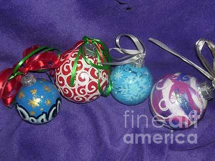 Christmas Ornaments 3 Painting by Genevieve Esson