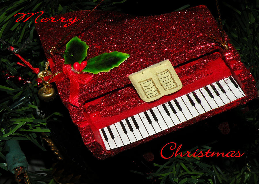 Christmas Piano Card Photograph by Rosalie Scanlon