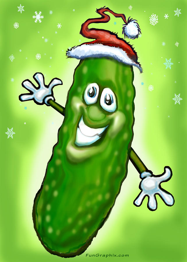 Christmas Pickle Painting by Kevin Middleton