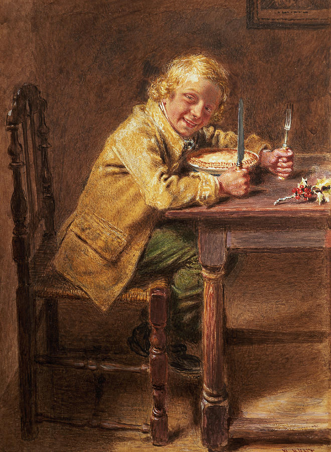 Christmas Painting - Christmas Pie by William Henry Hunt