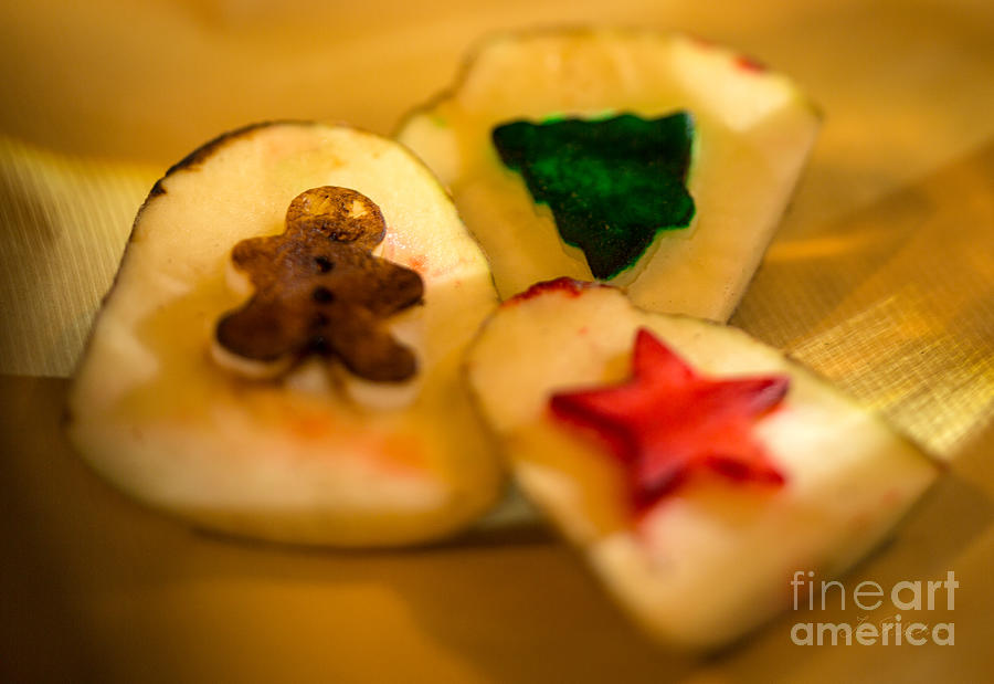 Christmas Potato Stamps Photograph by Iris Richardson
