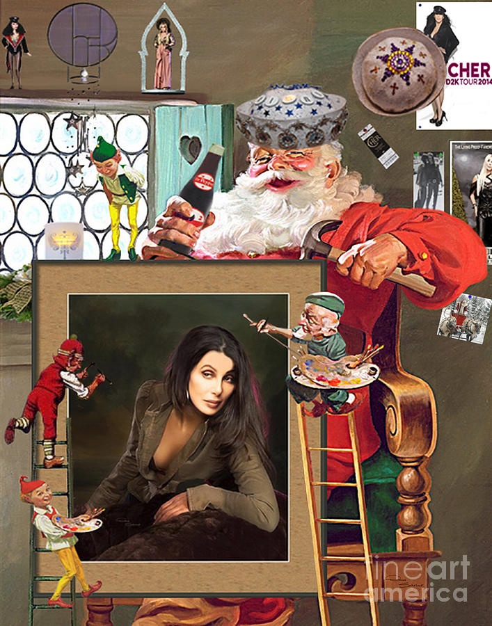 Cher Mixed Media - Christmas Preparation by Donna  Schellack