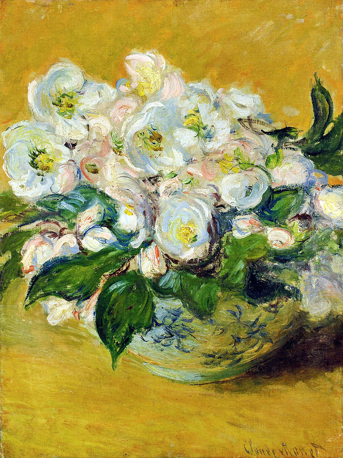 Christmas Roses Painting by Claude Monet