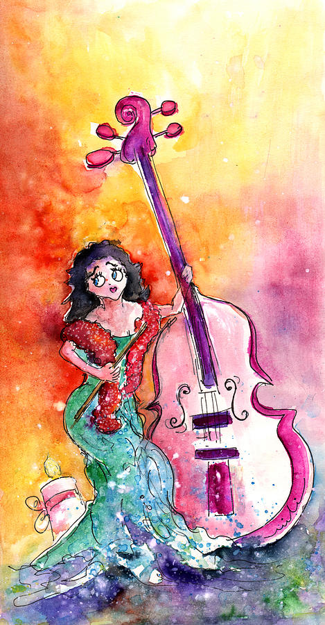 Christmas Sea Bass Painting by Miki De Goodaboom