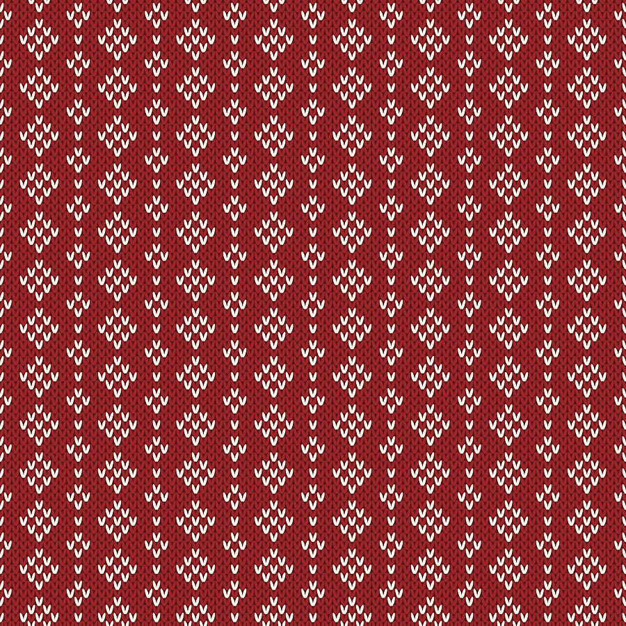 Christmas Seamless Knitting Background Red Knitted Pattern By Atelier Agonda
