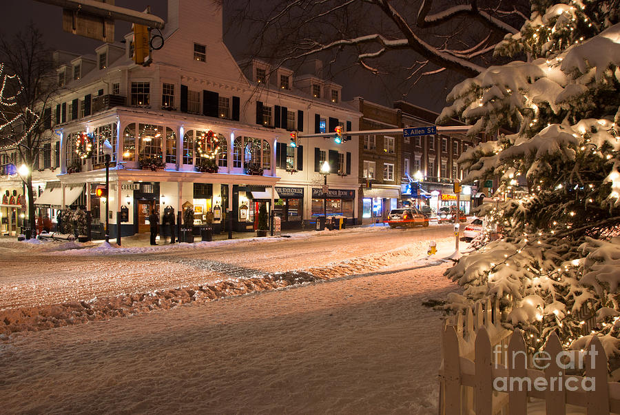 Christmas in downtown State College Photograph by Trina Bauer Fine