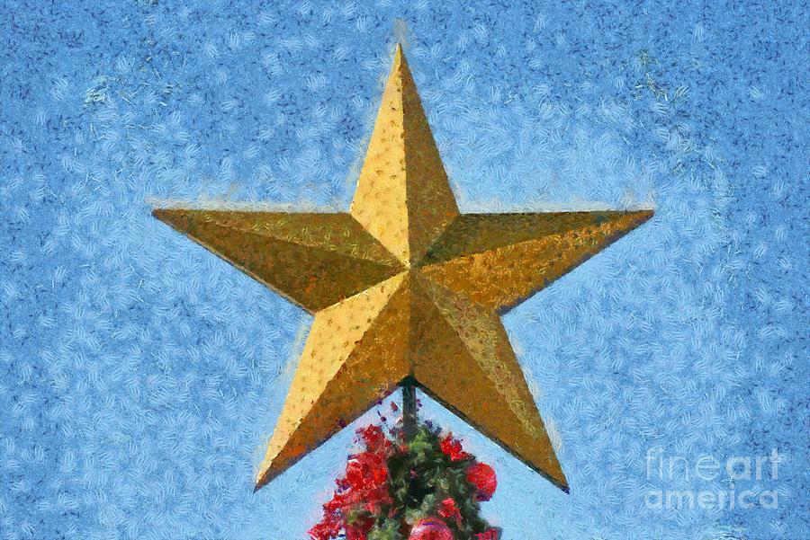 Greek Painting - Christmas star by George Atsametakis