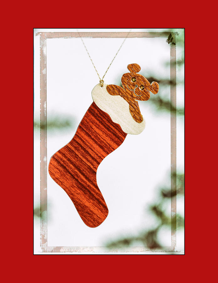 Christmas Stocking Art Ornament in Red  Photograph by Jo Ann Tomaselli