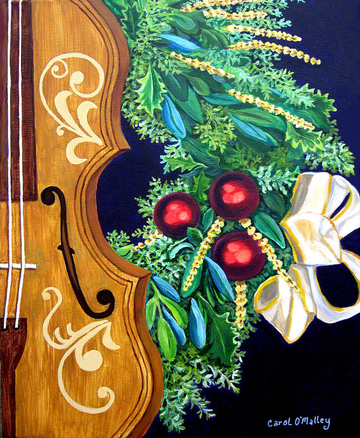 Music Painting - Christmas Strings by Creative Spirit Custom Art