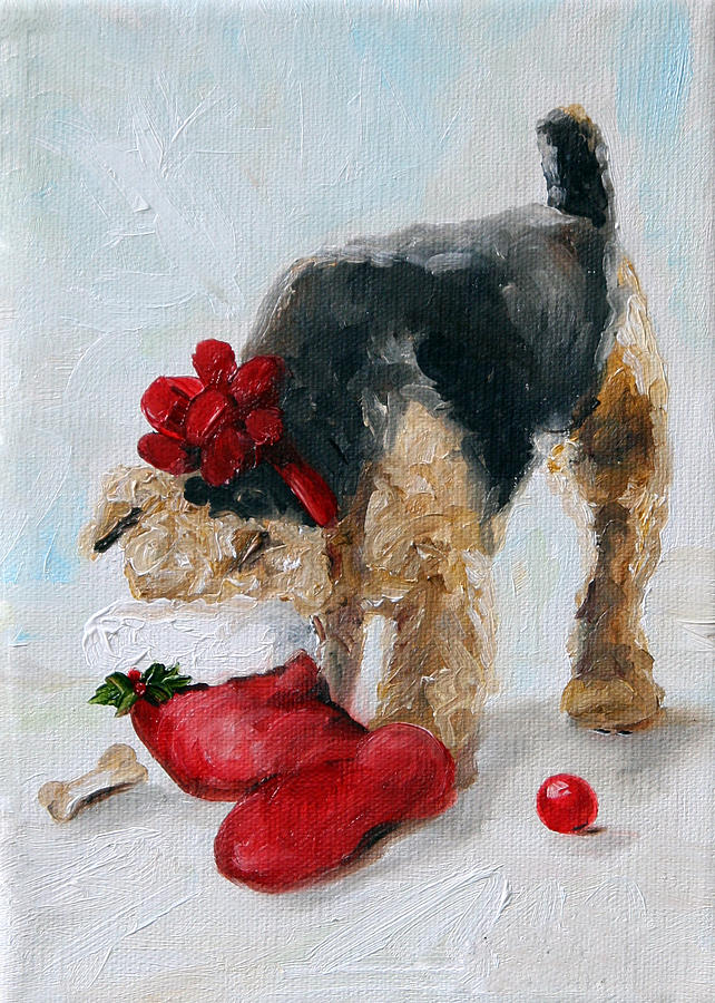 Christmas Surprise Painting by Mary Sparrow