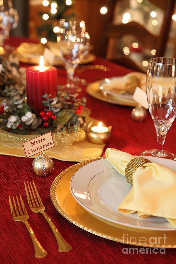 Christmas Table Photograph by Pattie Calfy