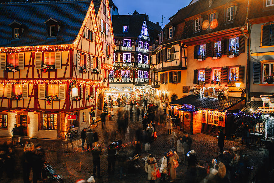 Christmas time in Colmar, Alsace, France Photograph by Sami Sert