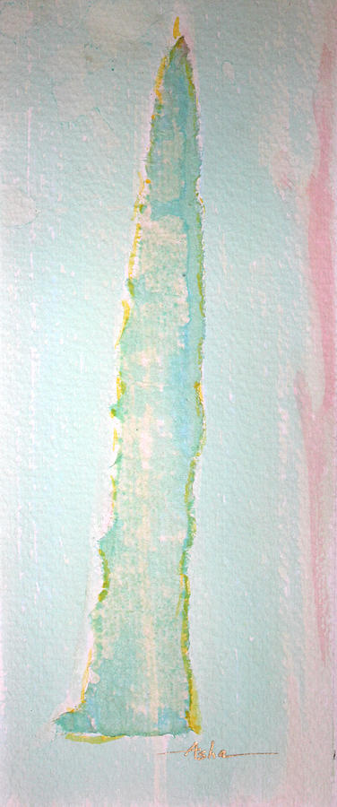 Semi Abstract Painting - Christmas Tree 3 by Asha Carolyn Young