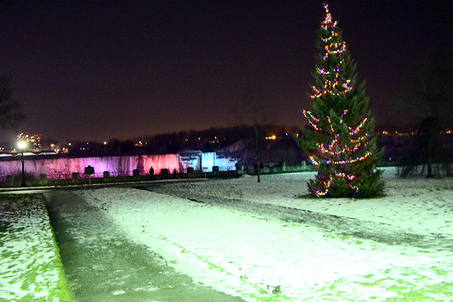 Christmas Tree at Niagara Falls Photograph by Munir Alawi