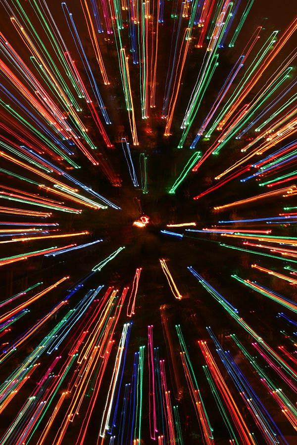 Christmas Tree at Warp Speed II Photograph by Rick Locke - Out of the Corner of My Eye