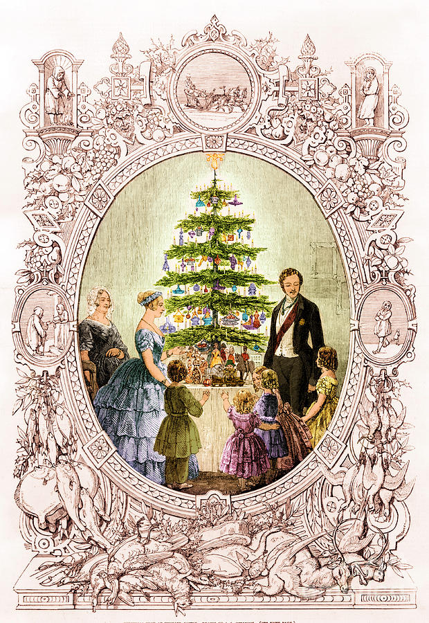 Christmas Tree At Windsor Castle 1848 Photograph by Photo Researchers