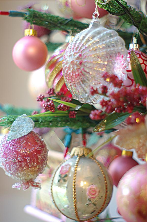 Christmas Tree Decorated In Pink Photograph by Suzanne Powers
