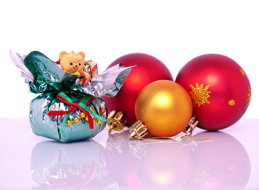 Christmas Photograph - Christmas tree decorations. by Apachie Min