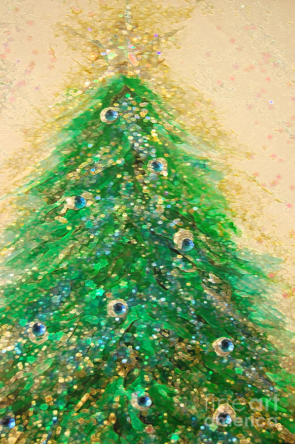 Christmas Tree Gold by jrr Painting by First Star Art