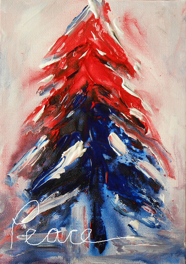 Christmas Tree - Peace Painting by Jane See