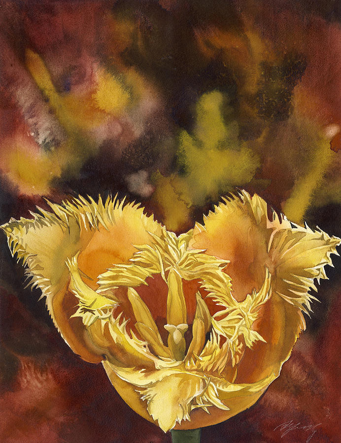 Christmas tulip Painting by Alfred Ng