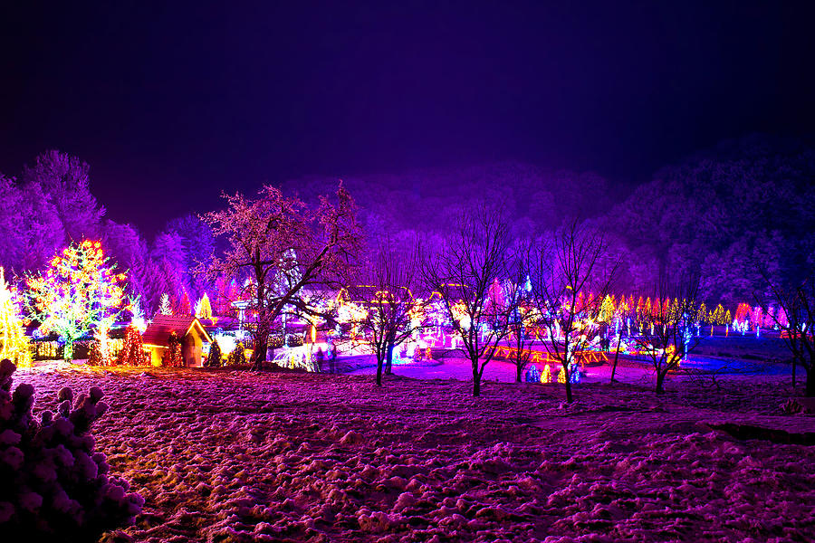 Christmas village in the forrest valley Photograph by Brch Photography