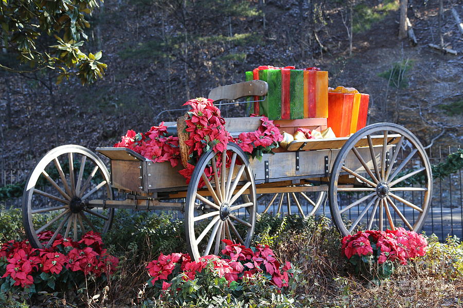 Christmas Photograph - Christmas wagon by Dwight Cook