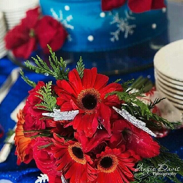 Cake Photograph - #christmas #wedding #flowers #bouquet by Angie Davis
