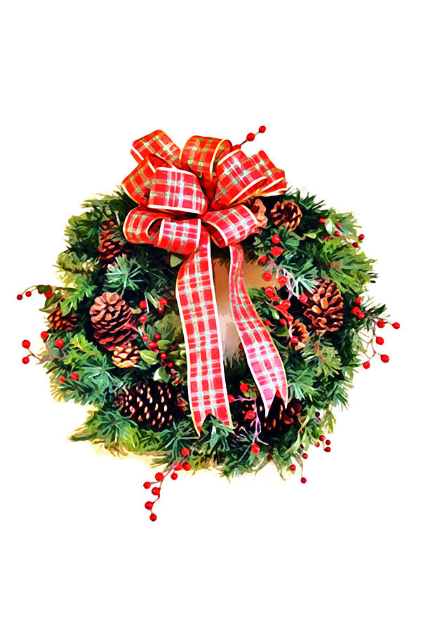 Christmas Wreath Photograph by Art Block Collections
