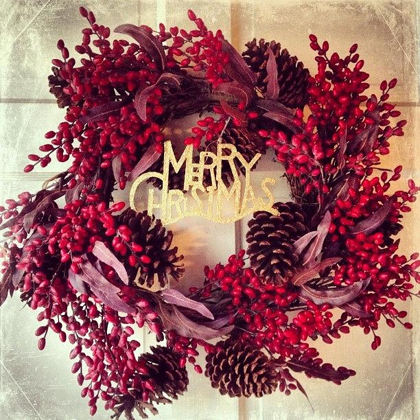Christmas Photograph - Christmas Wreath #christmas #wreath by Teresa Mucha
