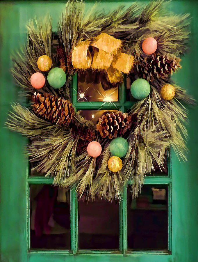 Christmas Wreath Photograph by Nora Martinez