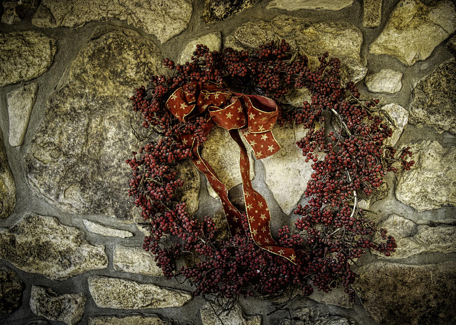 Christmas Wreath Photograph by Wayne Meyer