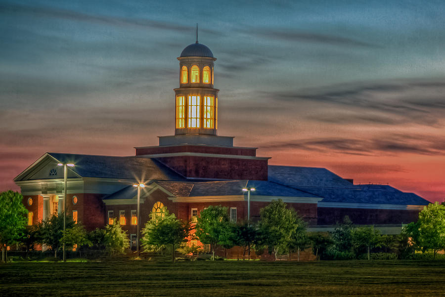 Christopher Newport University Trible Library at Sunset Photograph by Jerry Gammon
