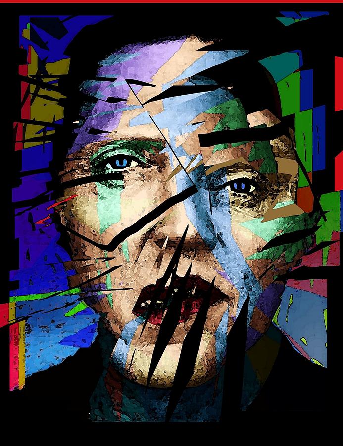 Christopher Walken. Cracked Actor. Painting