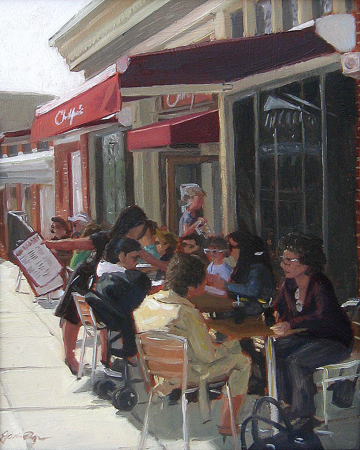 Christopher Painting - Christophers Restaurant by Jamie Pogue